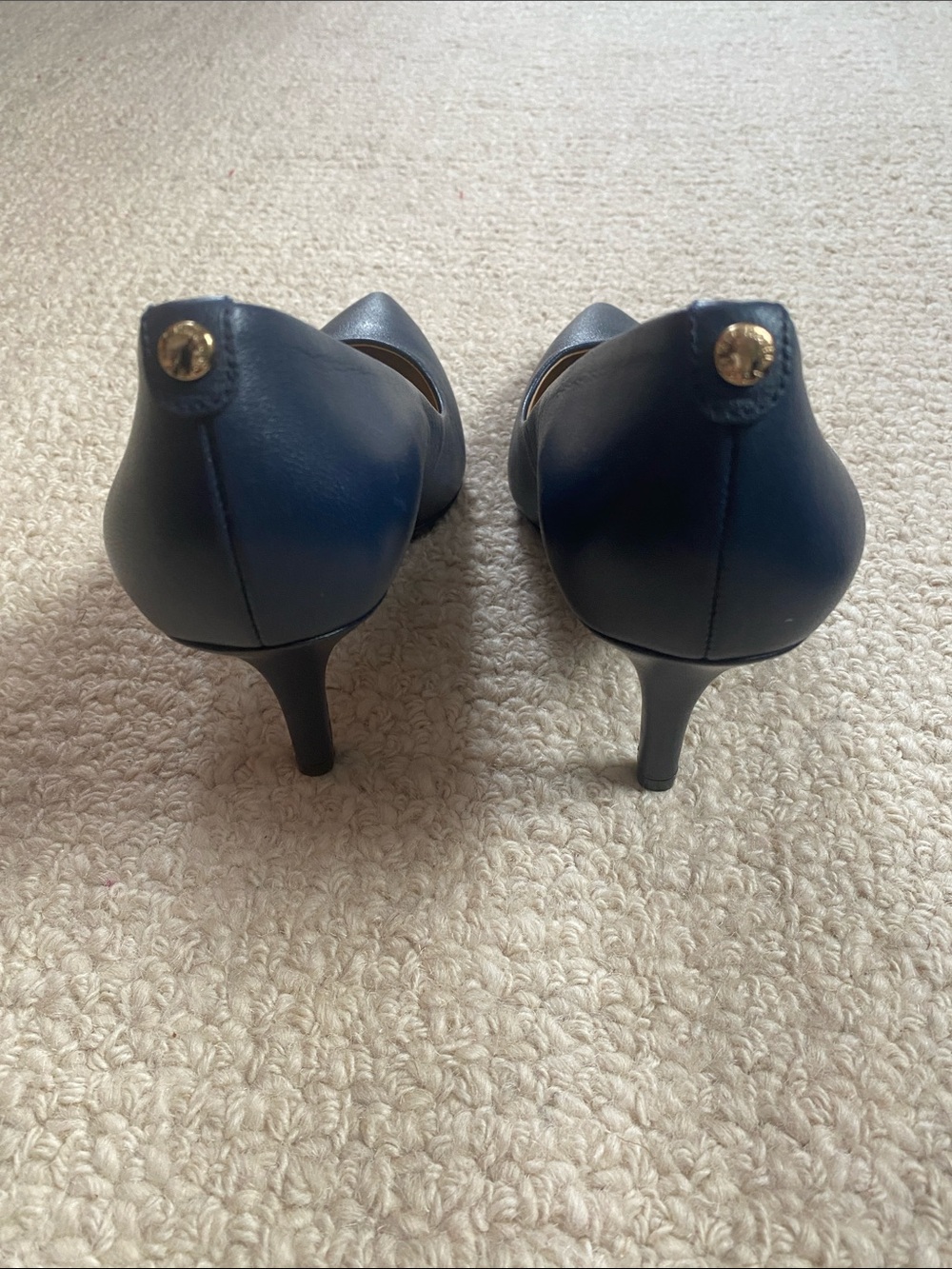 {Michael Kors} Navy Leather Pumps - Picture 4 of 5